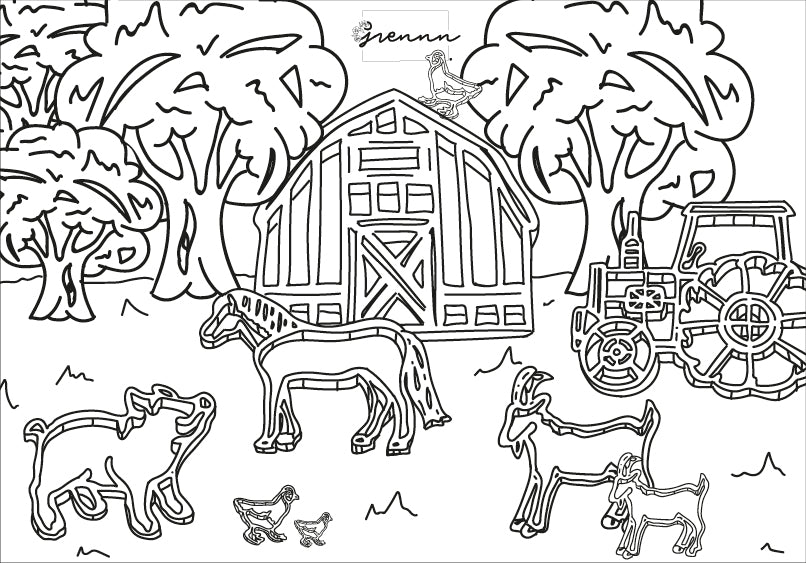 Grennn coloring page Farm