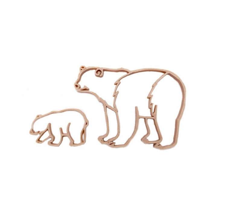 Grennn polar bear and young cutter