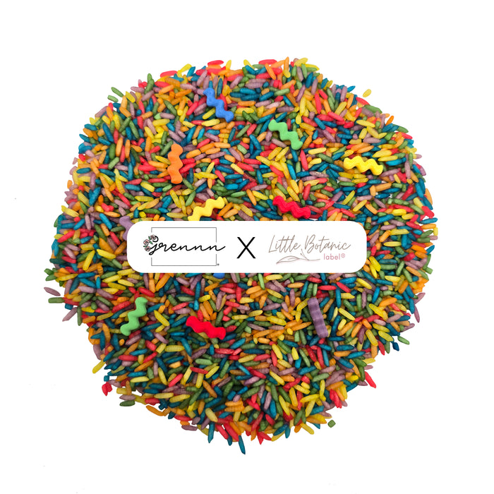 Grennn speelrijst 'wave' regenboog 750 gram