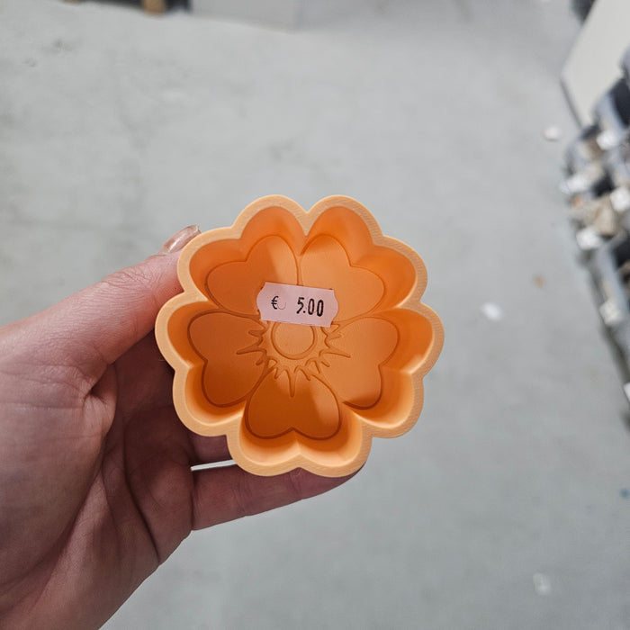 Bloem bakje groot Pastel oranje