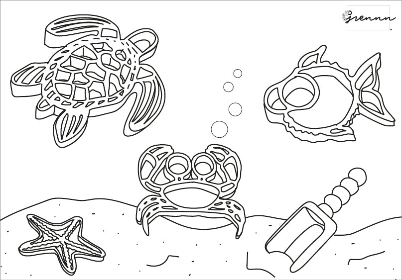 Grennn coloring page Deep sea