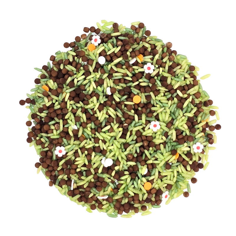 Grennn color dots bloemenveld mix
