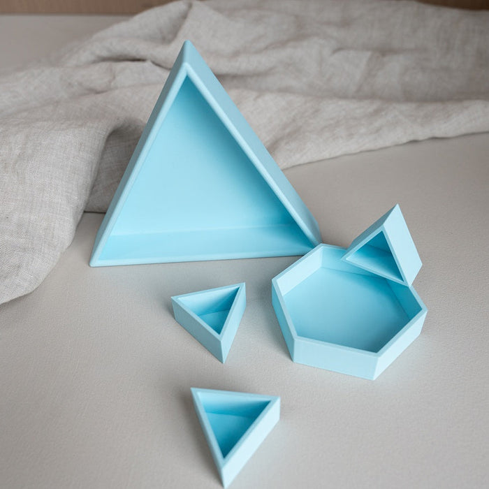 Grennn inlegdriehoek 'mandigo' pastel blauw