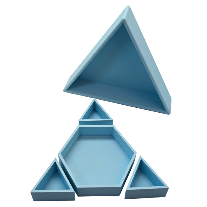 Grennn inlegdriehoek 'mandigo' pastel blauw