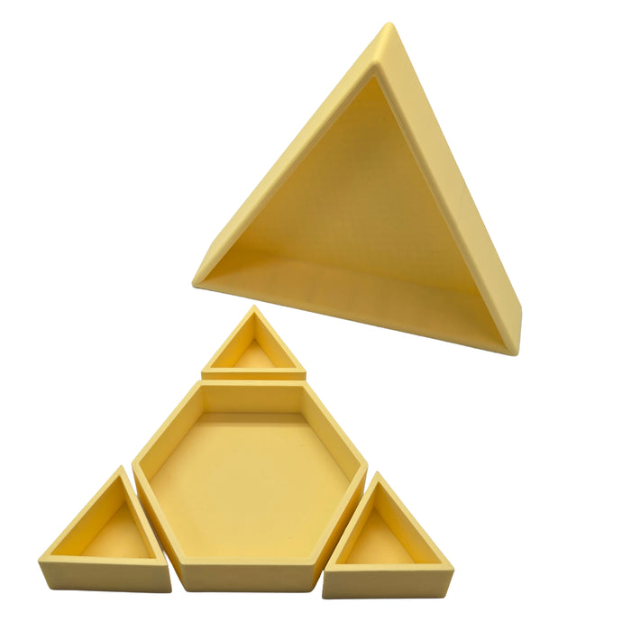 Grennn inlegdriehoek 'mandigo' pastel geel