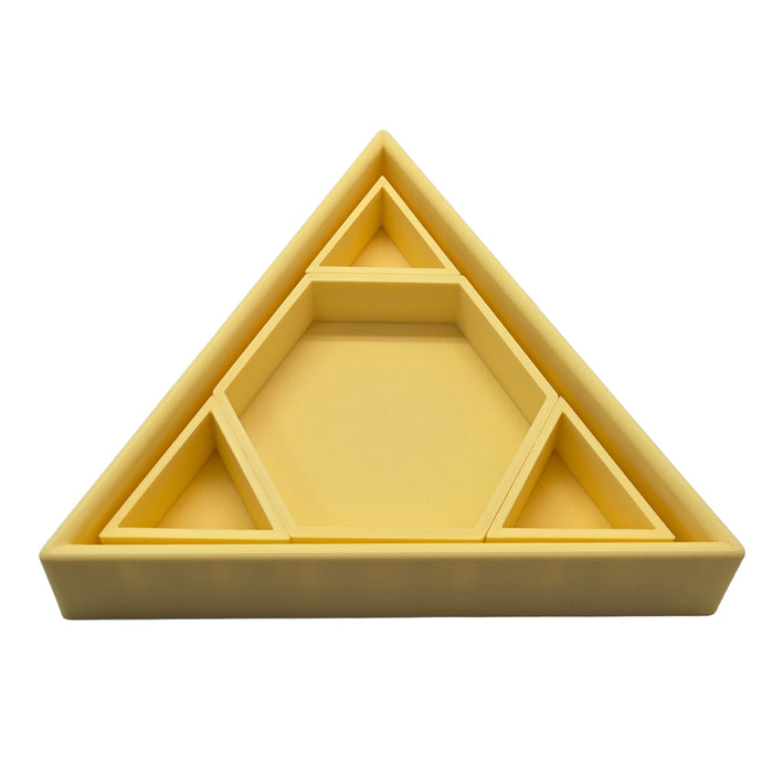 Grennn inlegdriehoek 'mandigo' pastel geel