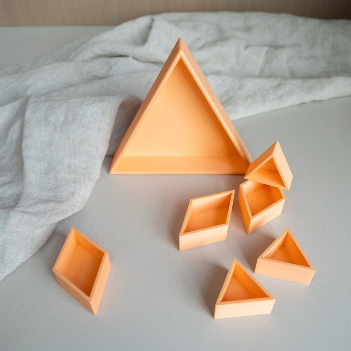 Grennn inlegdriehoek 'mandigo' pastel oranje