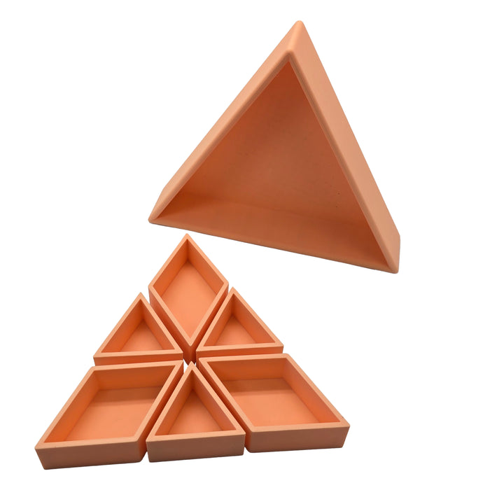 Grennn inlegdriehoek 'mandigo' pastel oranje