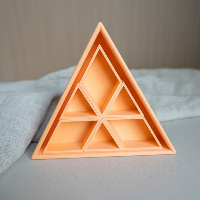 Grennn inlegdriehoek 'mandigo' pastel oranje