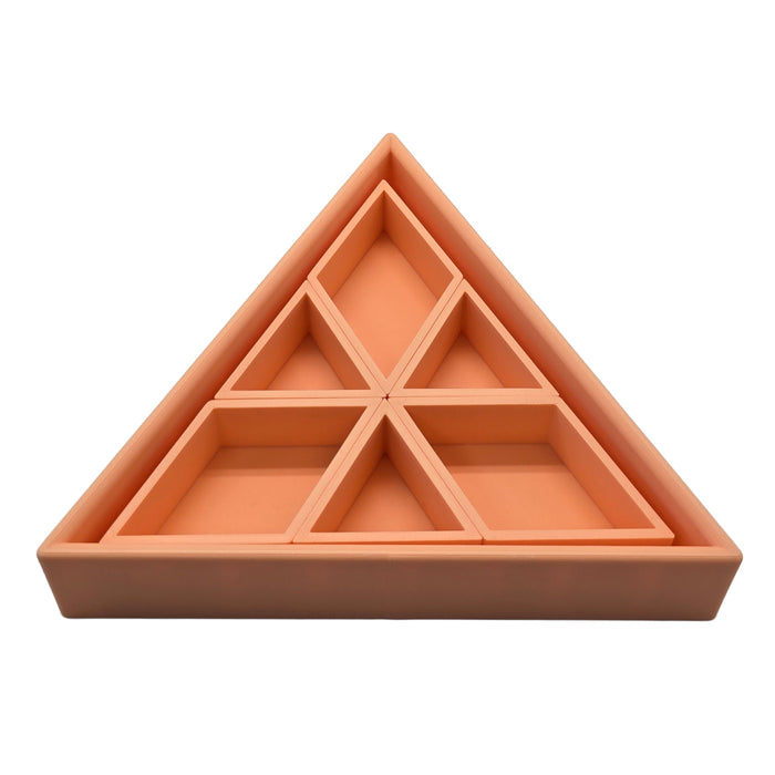 Grennn inlegdriehoek 'mandigo' pastel oranje