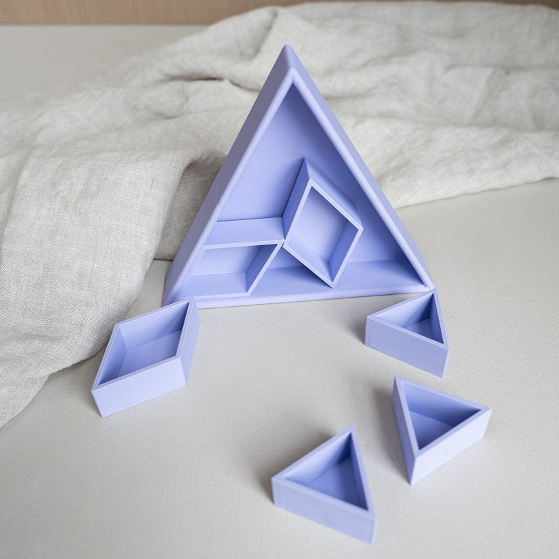 Grennn inlegdriehoek 'mandigo' pastel paars