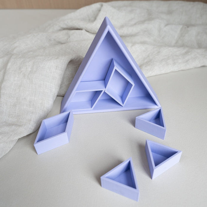 Grennn inlegdriehoek 'mandigo' pastel paars