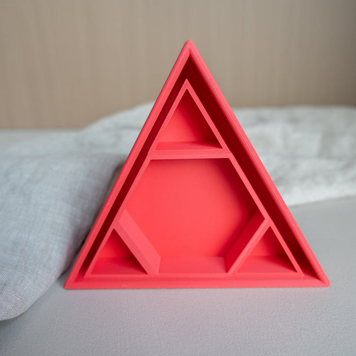 Grennn inlegdriehoek 'mandigo' pastel rood