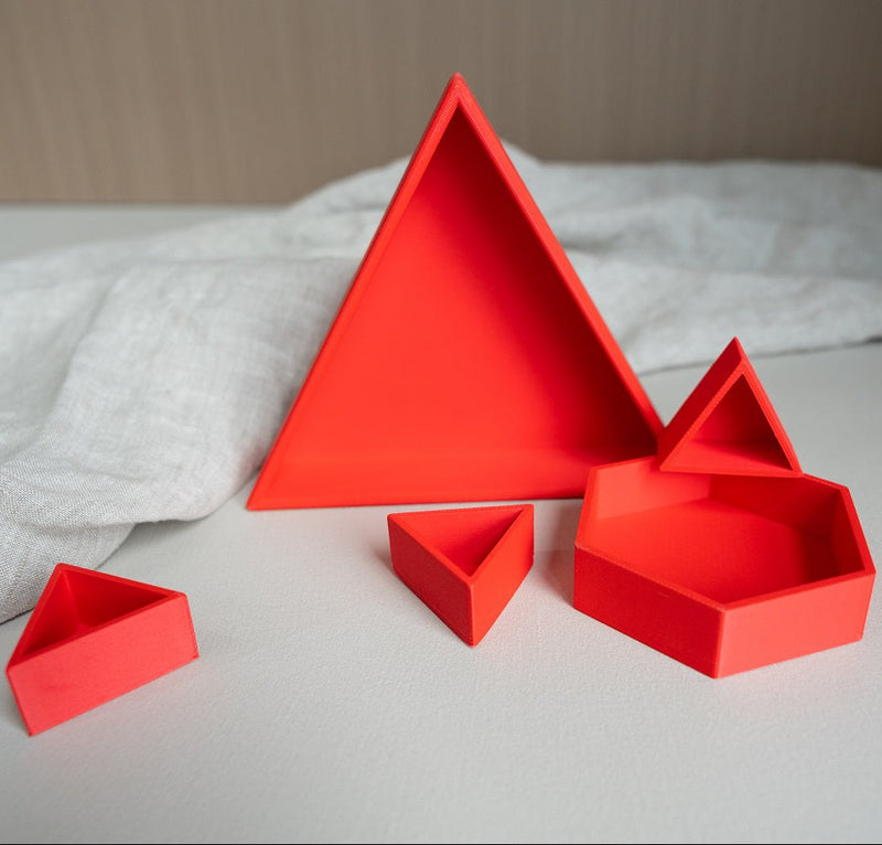 Grennn inlegdriehoek 'mandigo' rood