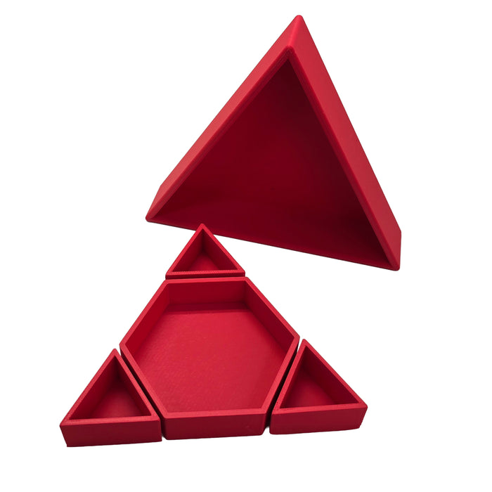 Grennn inlegdriehoek 'mandigo' rood