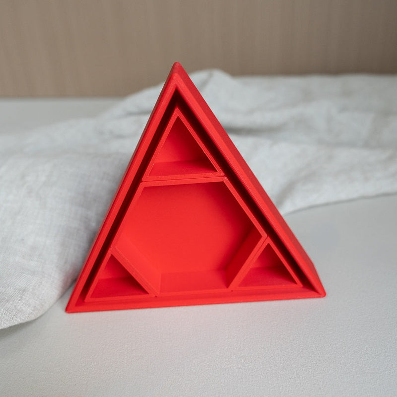 Grennn inlegdriehoek 'mandigo' rood