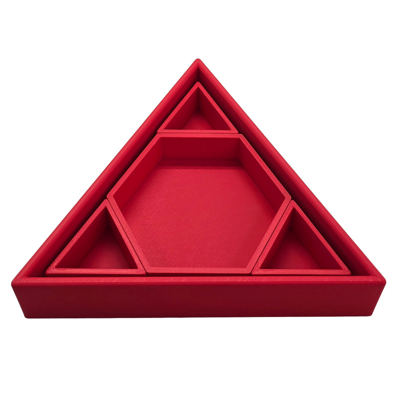 Grennn inlegdriehoek 'mandigo' rood