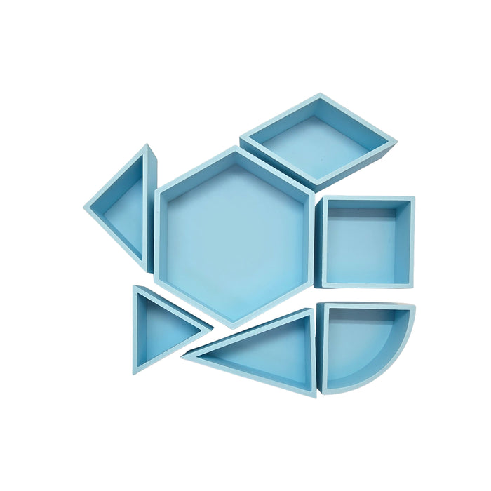 Grennn speelbakje 'mandigo' pastel blauw rechte driehoek (K4)