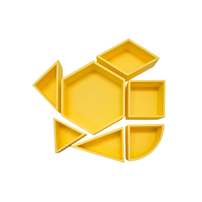 Grennn speelbakje 'mandigo' pastel geel rechte driehoek (G4)