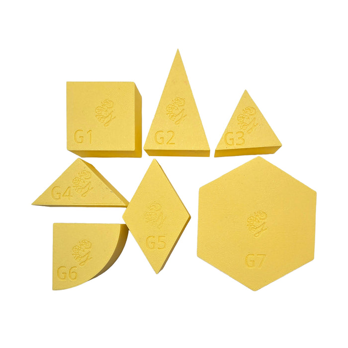 Grennn speelbakje 'mandigo' pastel geel rechte driehoek (G4)