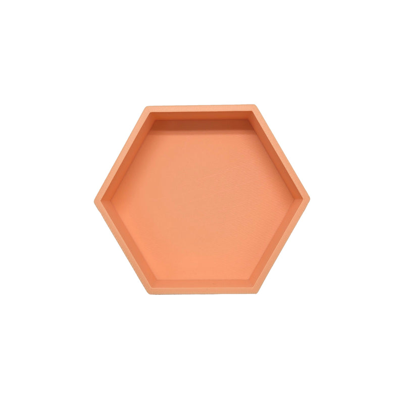 Grennn speelbakje 'mandigo' pastel oranje zeshoekig (H7)