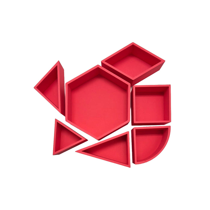 Grennn speelbakje 'mandigo' pastel rood kwartcirkel (I6)