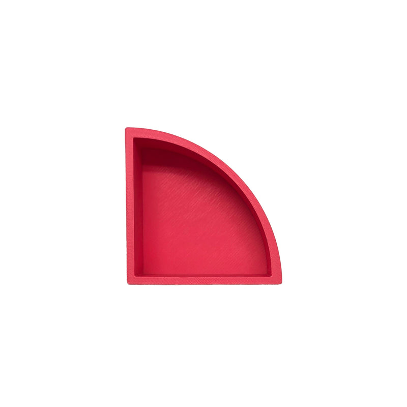 Grennn speelbakje 'mandigo' pastel rood kwartcirkel (I6)