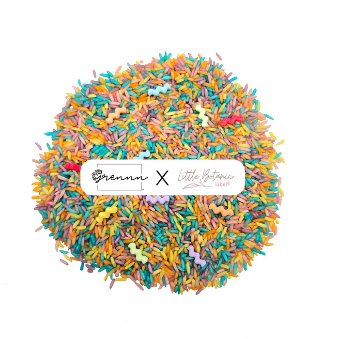 Grennn x Little Botanic label waves pastel speelset compleet