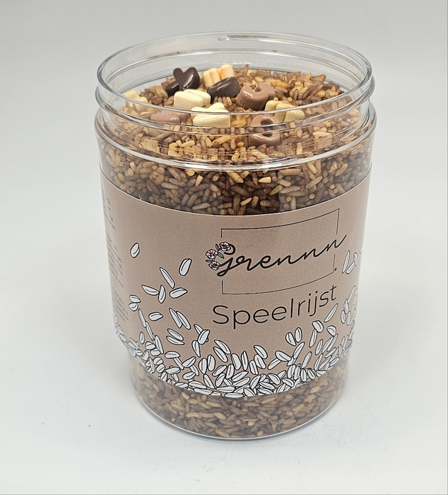 Grennn speelrijst chocolade letter 750 limited edition