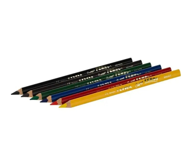 Lyra Super Ferby kleurpotloden standaard - assortiment - 3-kantig - gelakt - 6 stuks