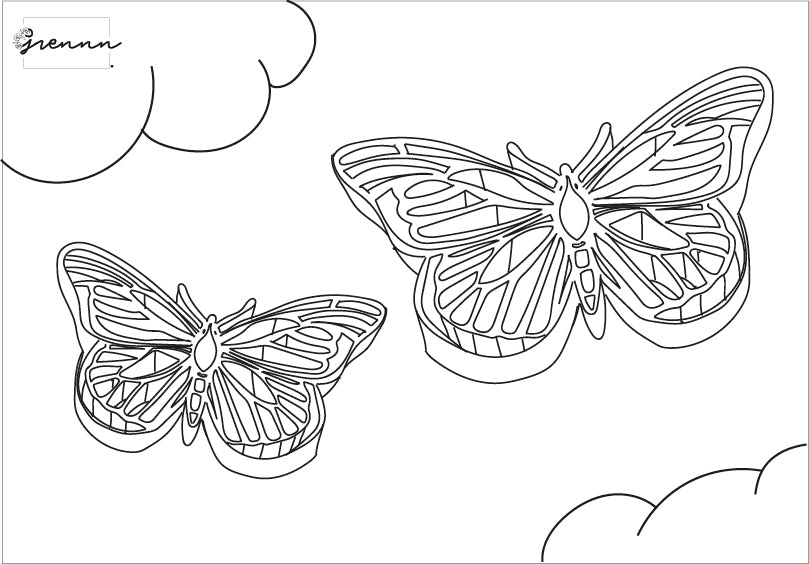 Grennn coloring page butterfly