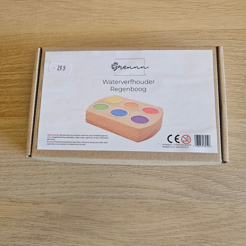 Zero waste waterverfhouder regenboog