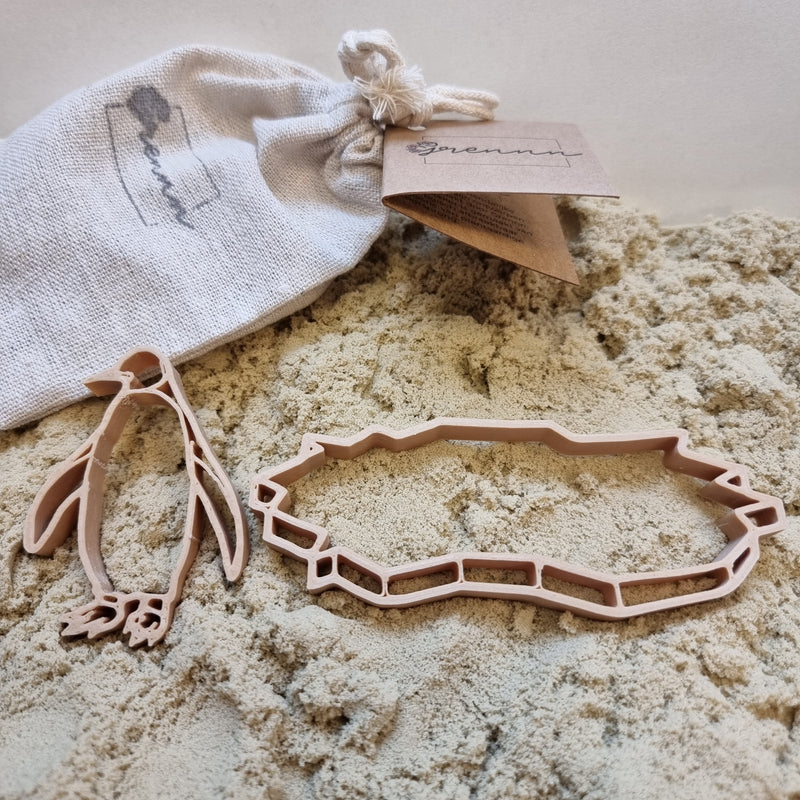 Grennn pinguïn en ijsschots uitsteker