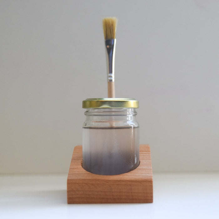Grennn glue pot holder beech including pot + brush